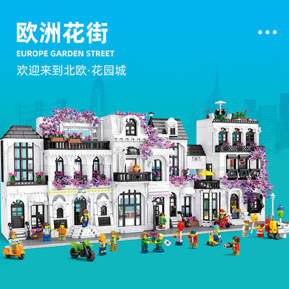 europe garden street building block set - juhang 86014 - 3