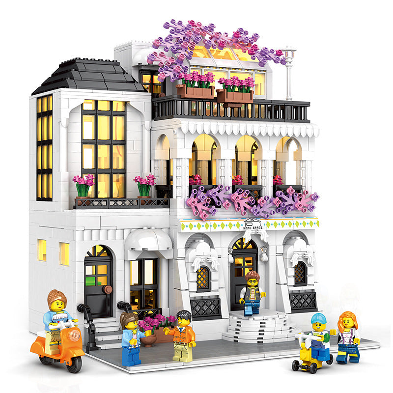 europe garden street building block set - juhang 86014 - 5