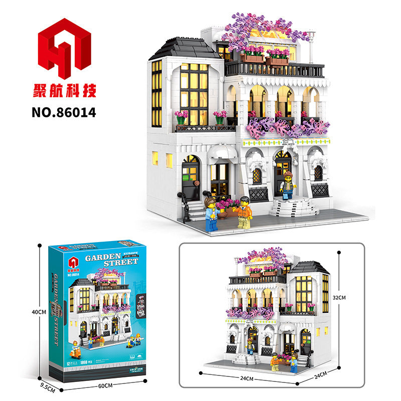 europe garden street building block set - juhang 86014 - 6