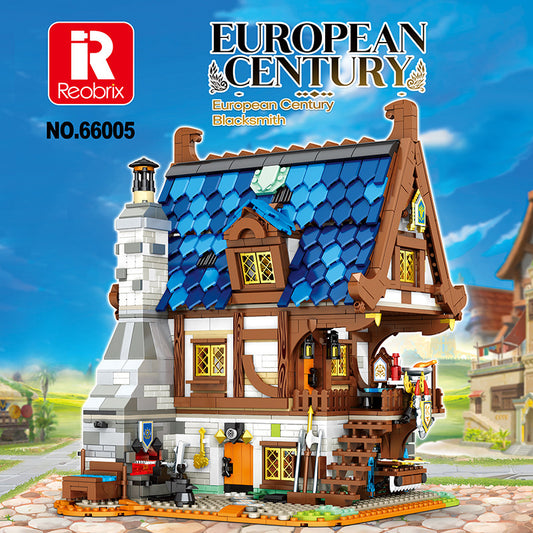 european century blacksmith building blocks set - reobrix 66005 - 1