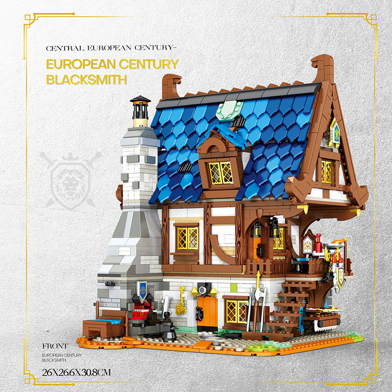 european century blacksmith building blocks set - reobrix 66005 - 2