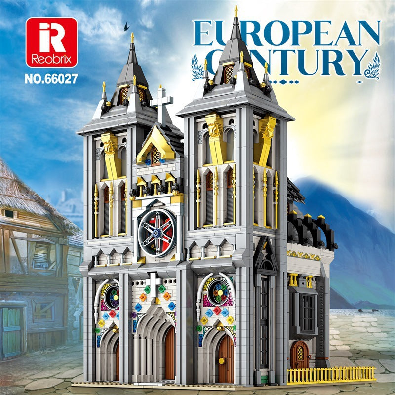 european century medieval church building blocks - reobrix 66027 - 1