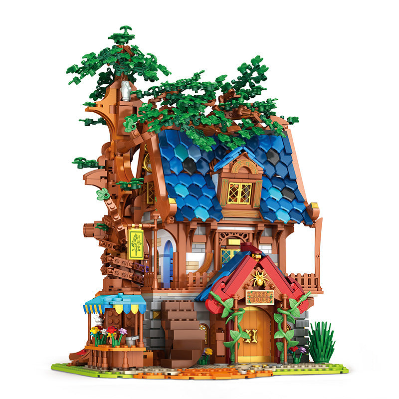 european century tree house building blocks set - reobrix 66008 - 5