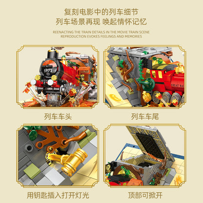 express train in a book - 889 pcs | jiestar 9059 - 3