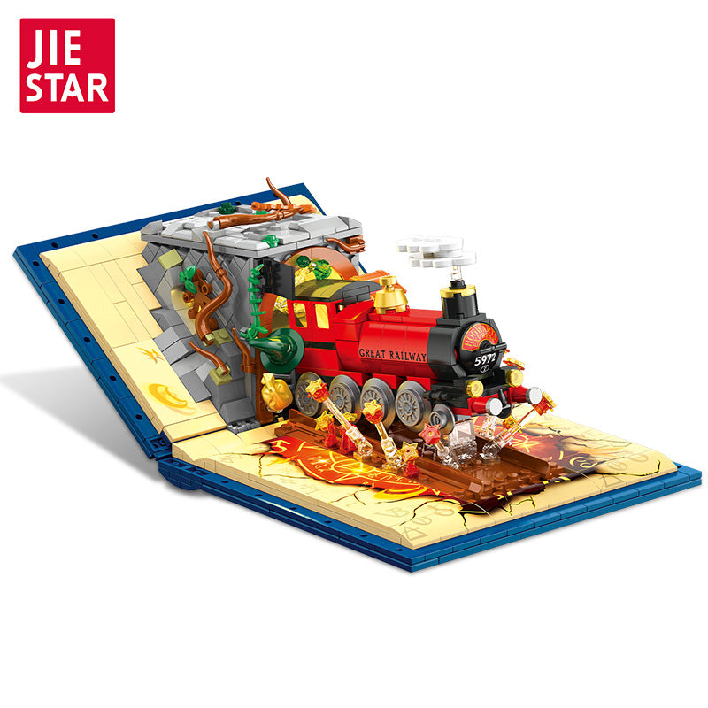 express train in a book - 889 pcs | jiestar 9059 - 4