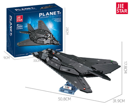 f-117 nighthawk stealth fighter - 1375 pcs | jie star 9095 - 2