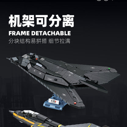 f-117 nighthawk stealth fighter - 1375 pcs | jie star 9095 - 5