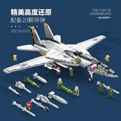 f-14 tomcat carrier based fighter building block set - juhang 88018 - 2