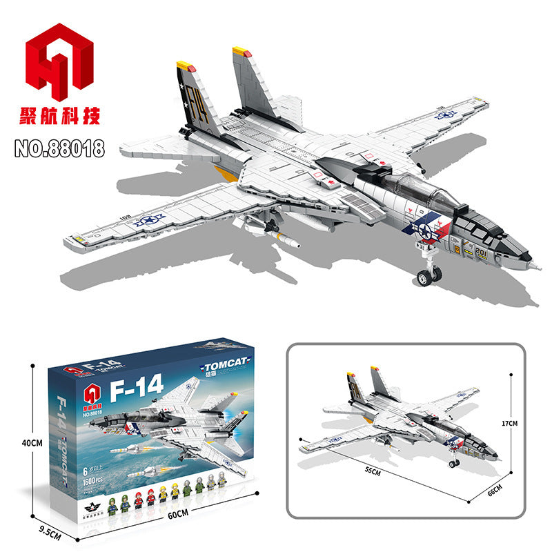 f-14 tomcat carrier based fighter building block set - juhang 88018 - 6