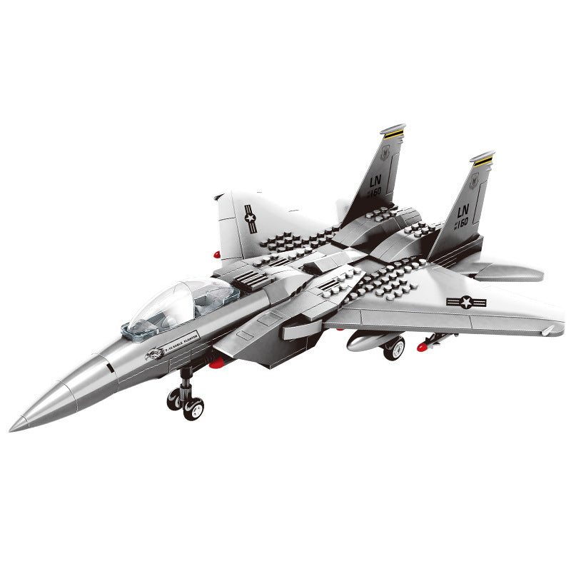 f-15 eagle fighter building blocks set - wange bricks - 3