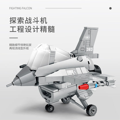 f 16 fighter building block set - 418 pcs juhang 89007 - 3