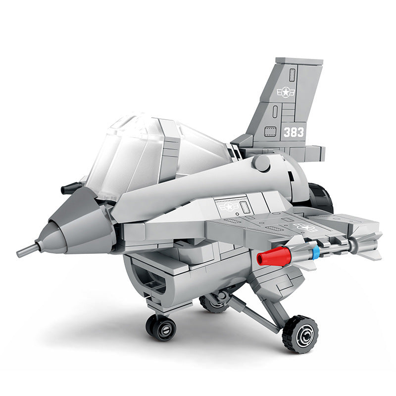 f 16 fighter building block set - 418 pcs juhang 89007 - 5