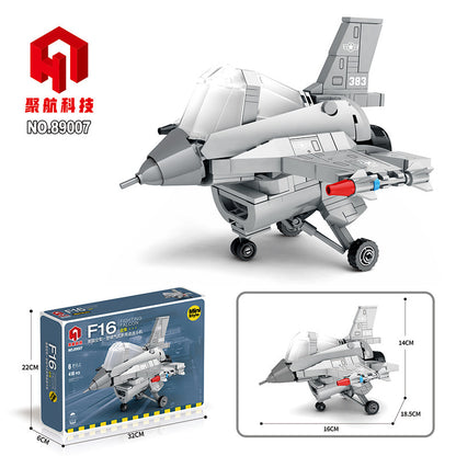 f 16 fighter building block set - 418 pcs juhang 89007 - 6