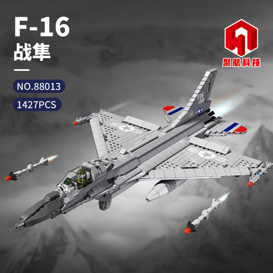 f-16 jet multi purpose fighter building block set - juhang 88013 - 1