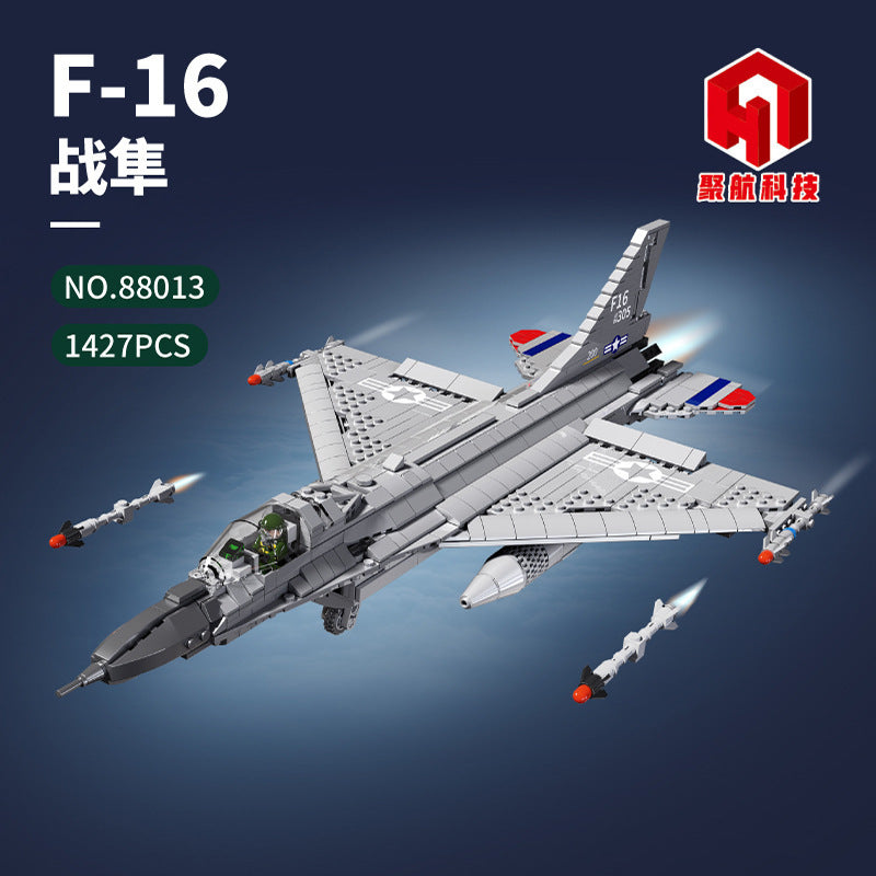 f-16 jet multi purpose fighter building block set - juhang 88013 - 4