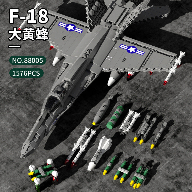 f-18 hornet carrier-based fighter building block set - juhang 88005 - 1