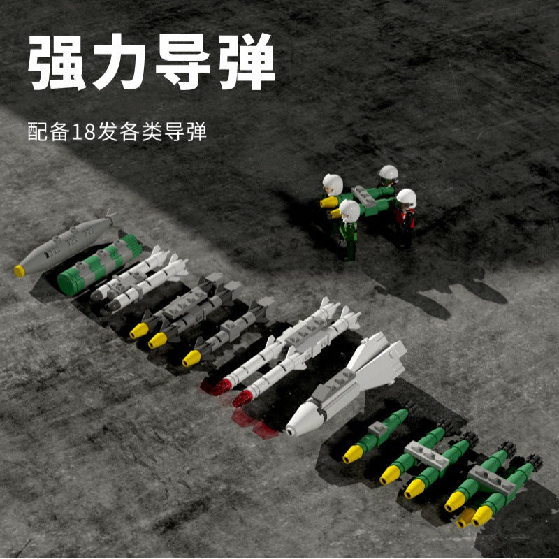 f-18 hornet carrier-based fighter building block set - juhang 88005 - 4