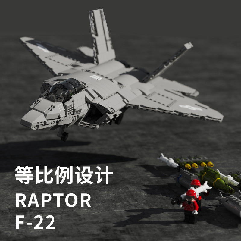 f-22 raptor fighter building block set - juhang 88003 - 2