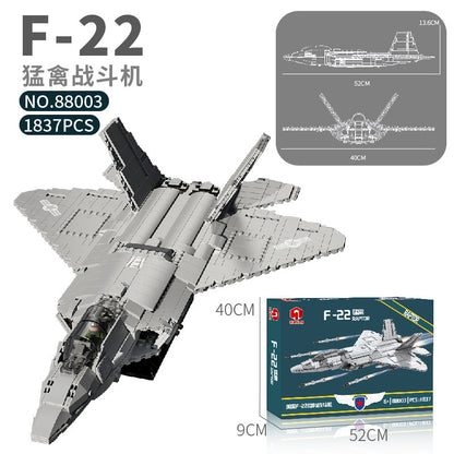 f-22 raptor fighter building block set - juhang 88003 - 6