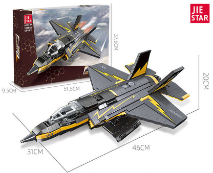 f-35b lightning ii stealth strike fighter - 1268 pcs | jie star 58092 - 5