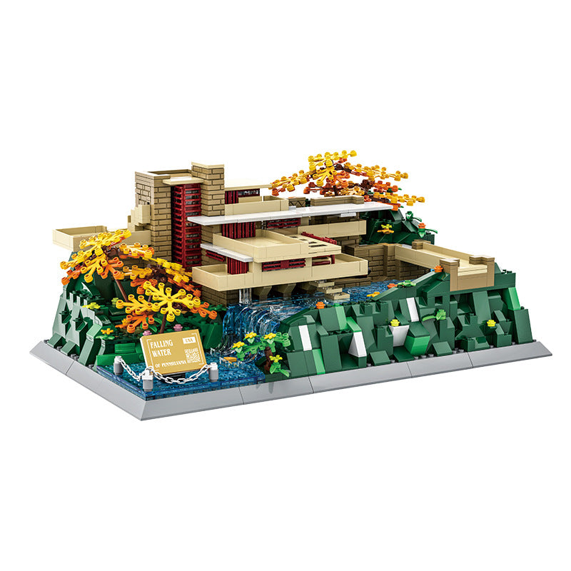 fallingwater in pennsylvania -building blocks set - wange bricks 5232 - 4