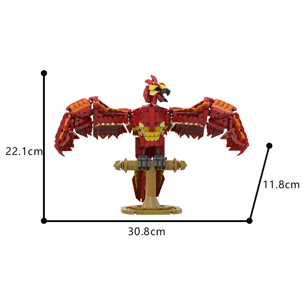 fawkes moc building set | harry potter | gobricks - 4
