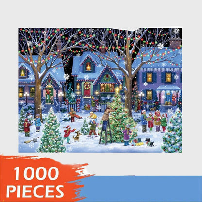 Festive Christmas Puzzle 1000 pcs Colorful