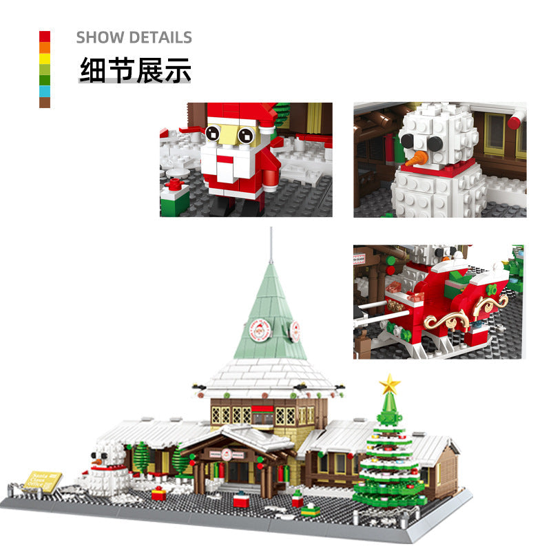 finland rovaniemi santa claus building blocks set - 2180 pcs - 7