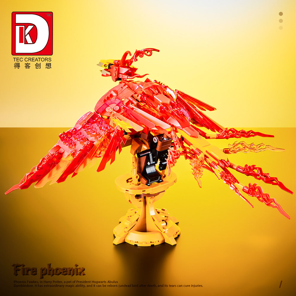 fire phoenix fawkes in harry potter - 938 pcs | dk 7032 - 3