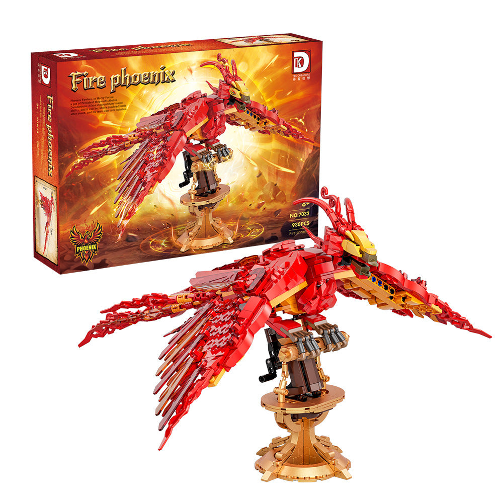 fire phoenix fawkes in harry potter - 938 pcs | dk 7032 - 6