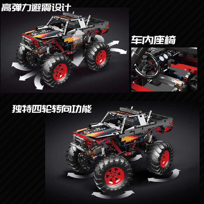 flame monster rc off-road vehicle - 889 pcs | mouldking 18008 - 4