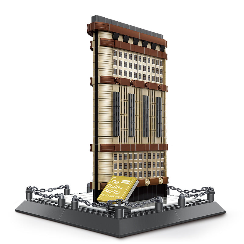 flatiron building, new york -building blocks set - wange bricks 4220 - 4