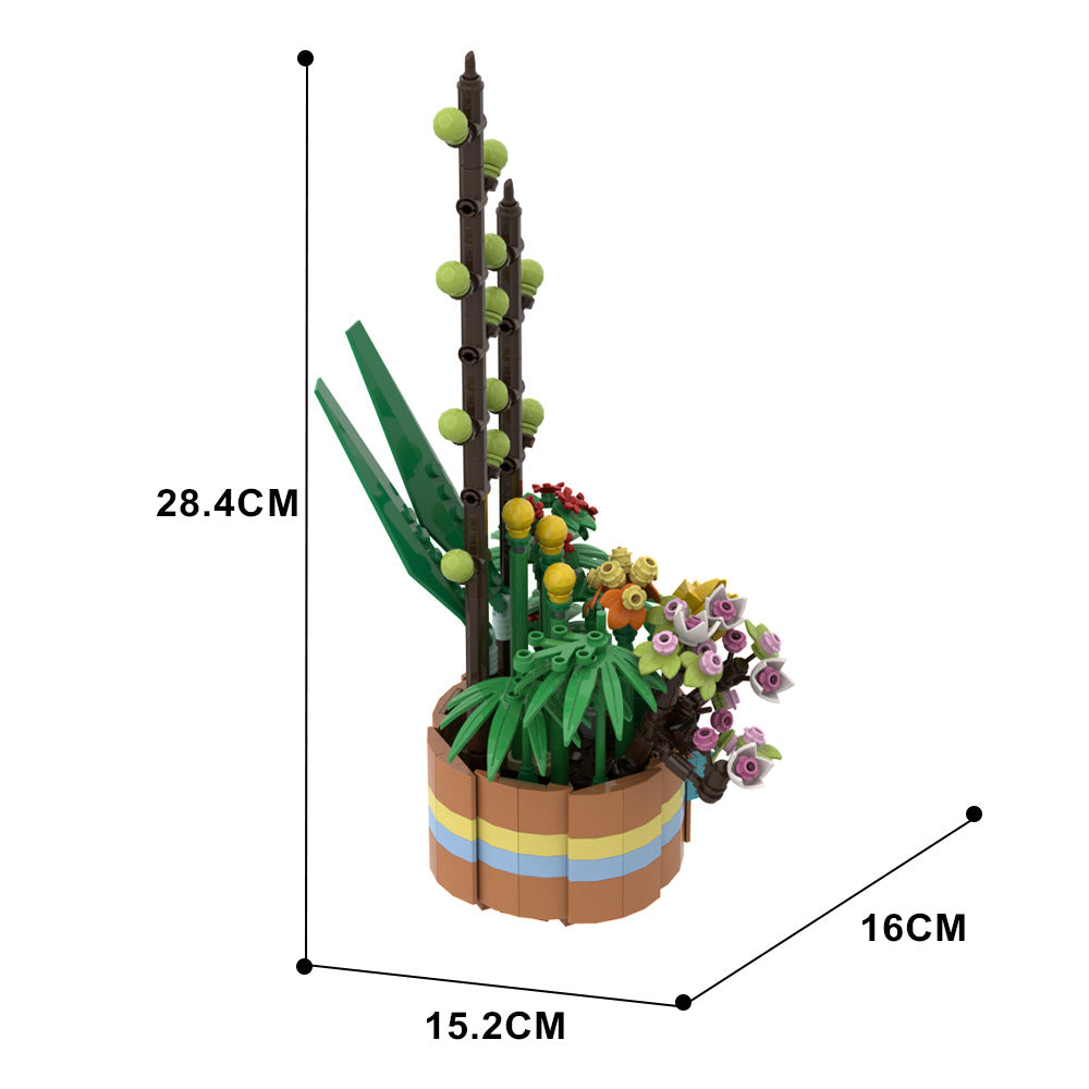 flower basket building set | moc-149107 - 5