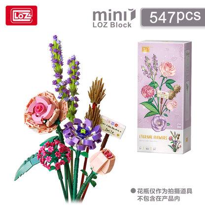 flower building blocks set - loz - 1