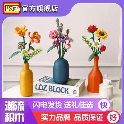 flower building blocks set - loz - 2