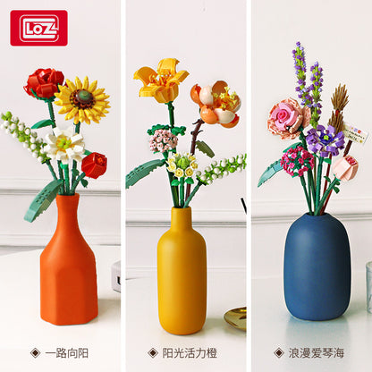 flower building blocks set - loz - 3