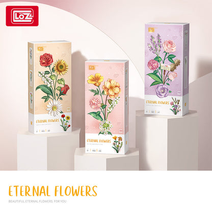 flower building blocks set - loz - 6