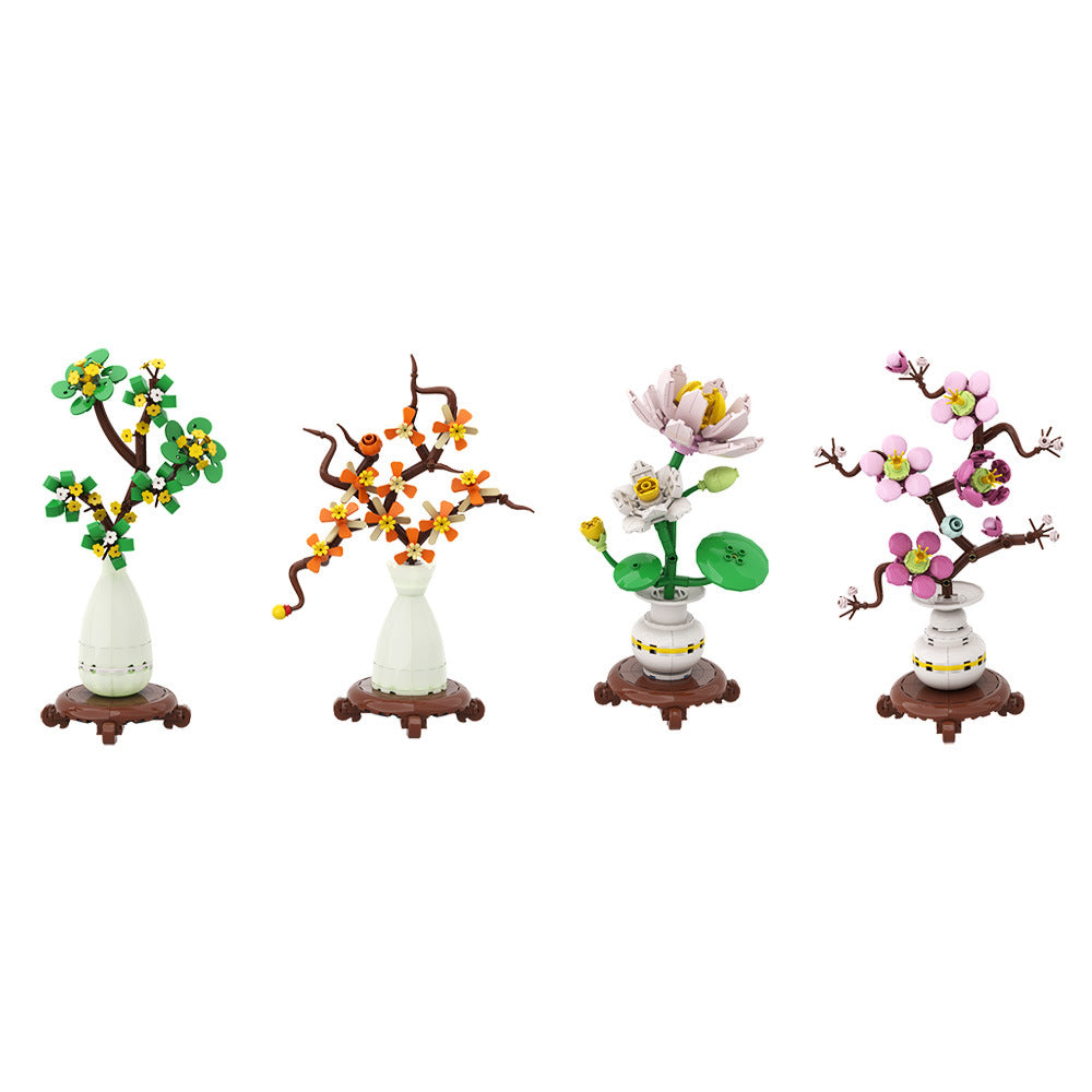 flower pot planting building set | lego compatible - 2