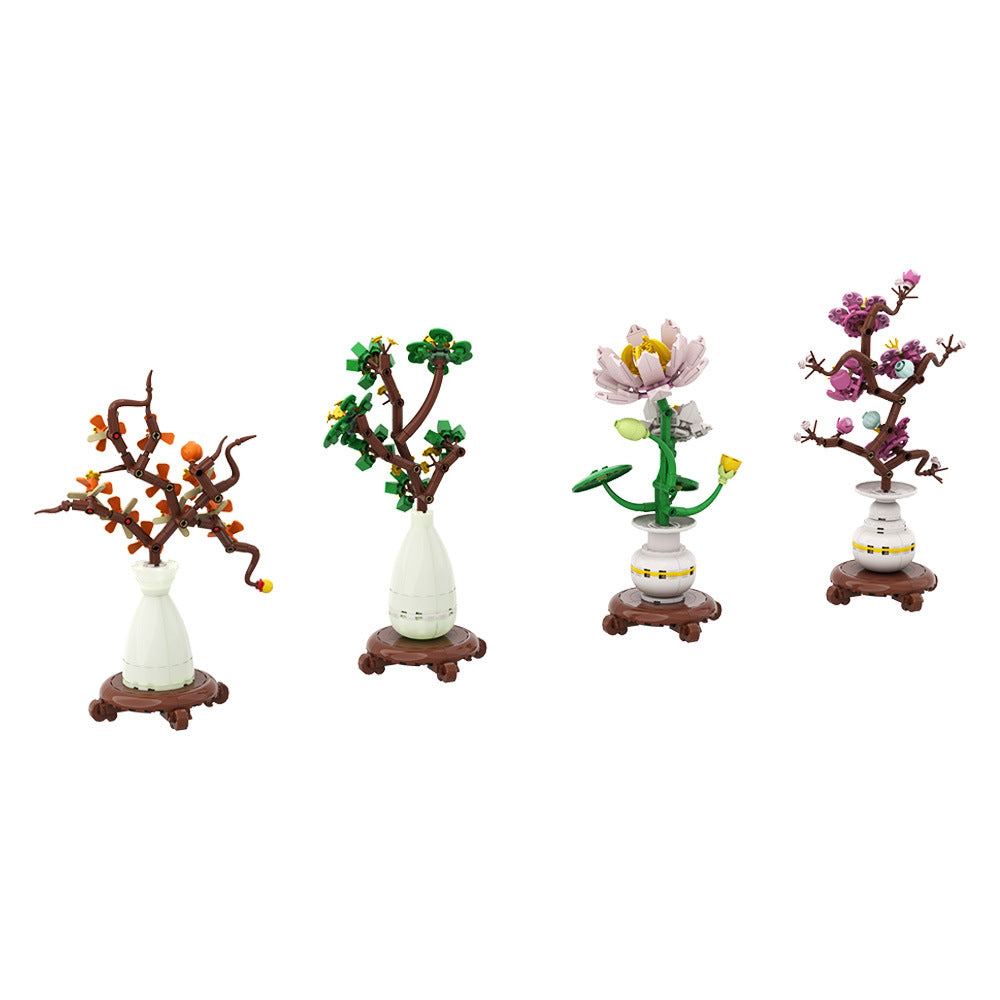 flower pot planting building set | lego compatible - 3