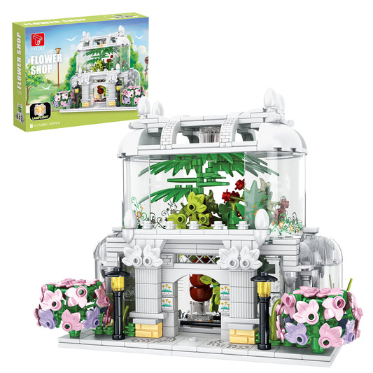 flower shop building blocks set 597 pcs - tycole - 1