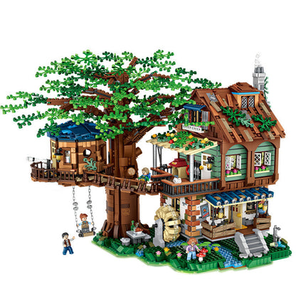 Forest Tree House Model Building Blocks Small Particle 1033 pcs