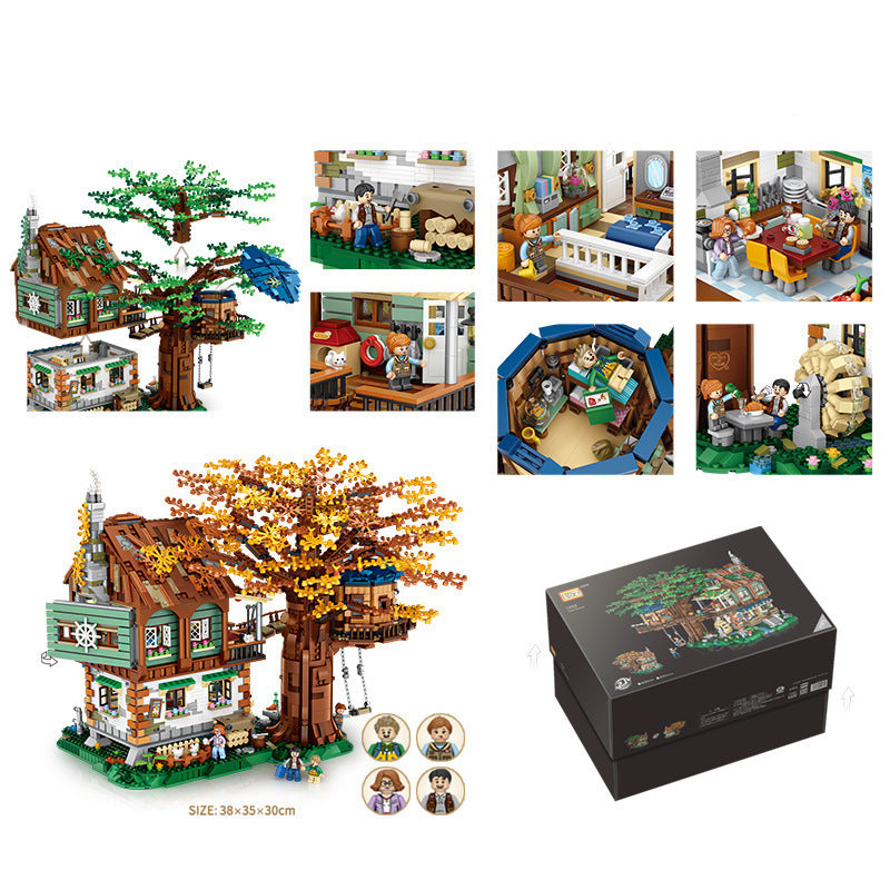 Forest Tree House Model Building Blocks Small Particle 1033 pcs