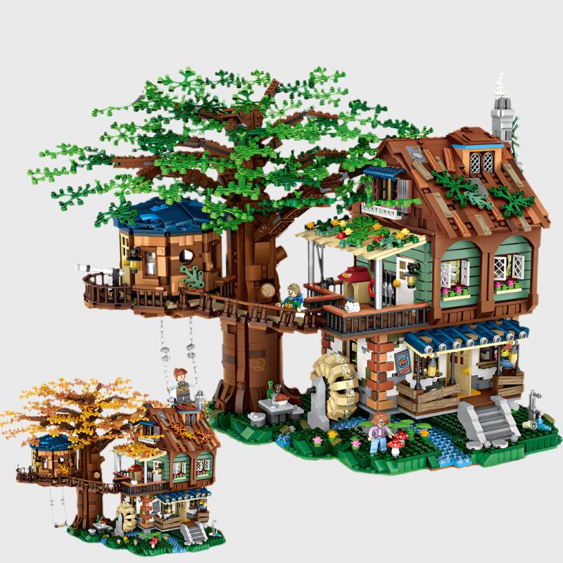 Forest Tree House Model Building Blocks Small Particle 1033 pcs Tree House