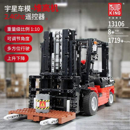 forklift remote control building set - 1719 pcs | mouldking 13106 - 1