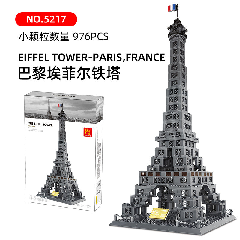 france eiffel tower building set - wange bricks 976 pcs - 3