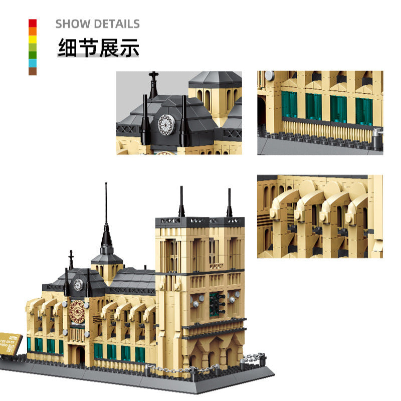 france notre dame de paris building blocks set - 1382 pcs - 4