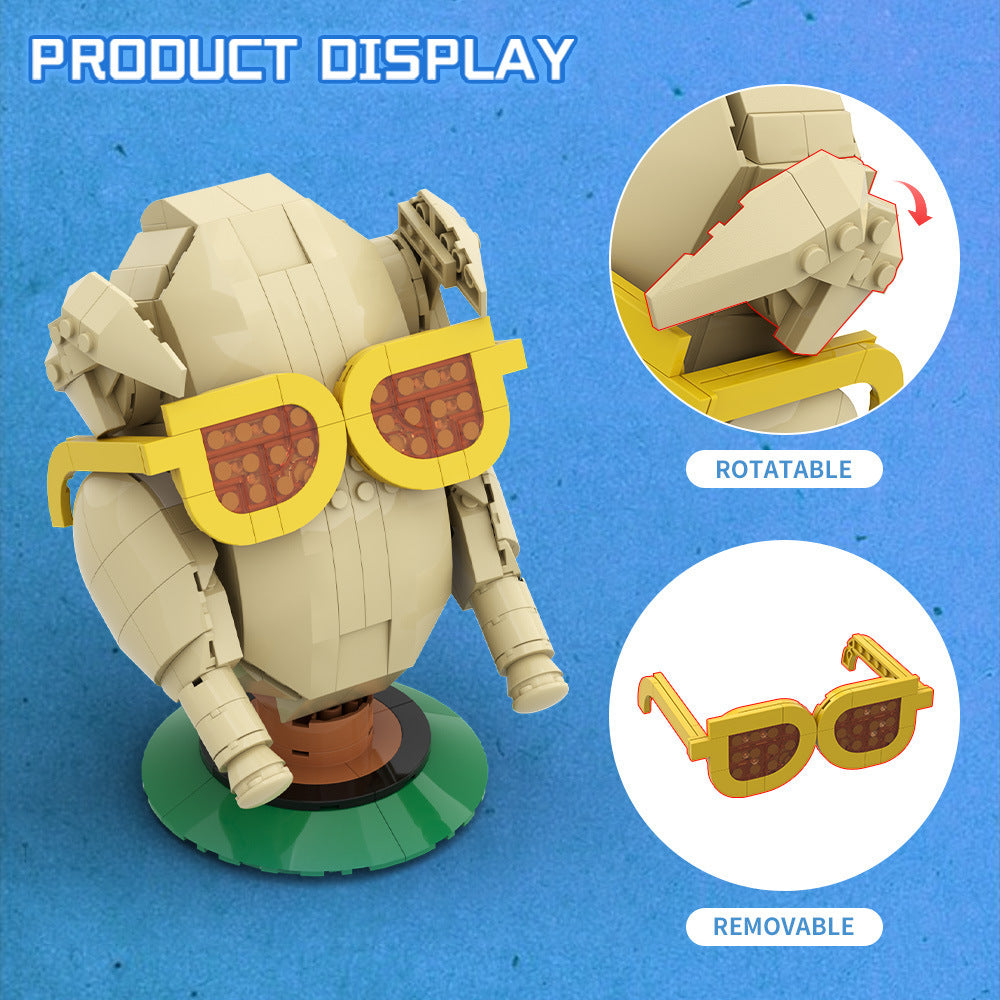 friends turkey head building set | lego compatible - 6