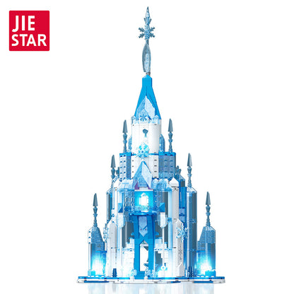 frozon castle with light building kit 732 pcs | jiestar 9025 - 4