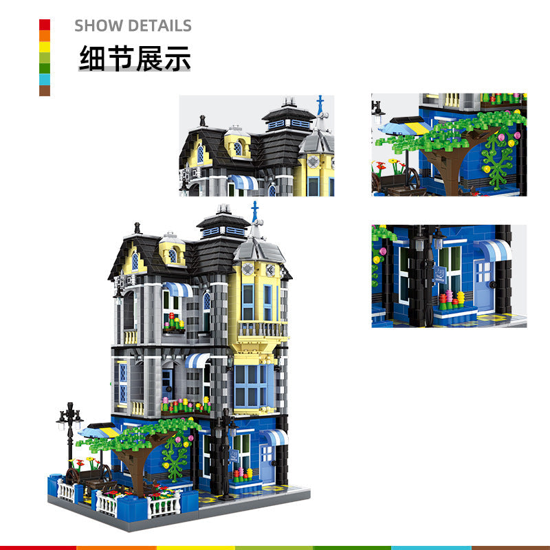 garden coffee house - building blocks set - wange bricks 6310 - 6