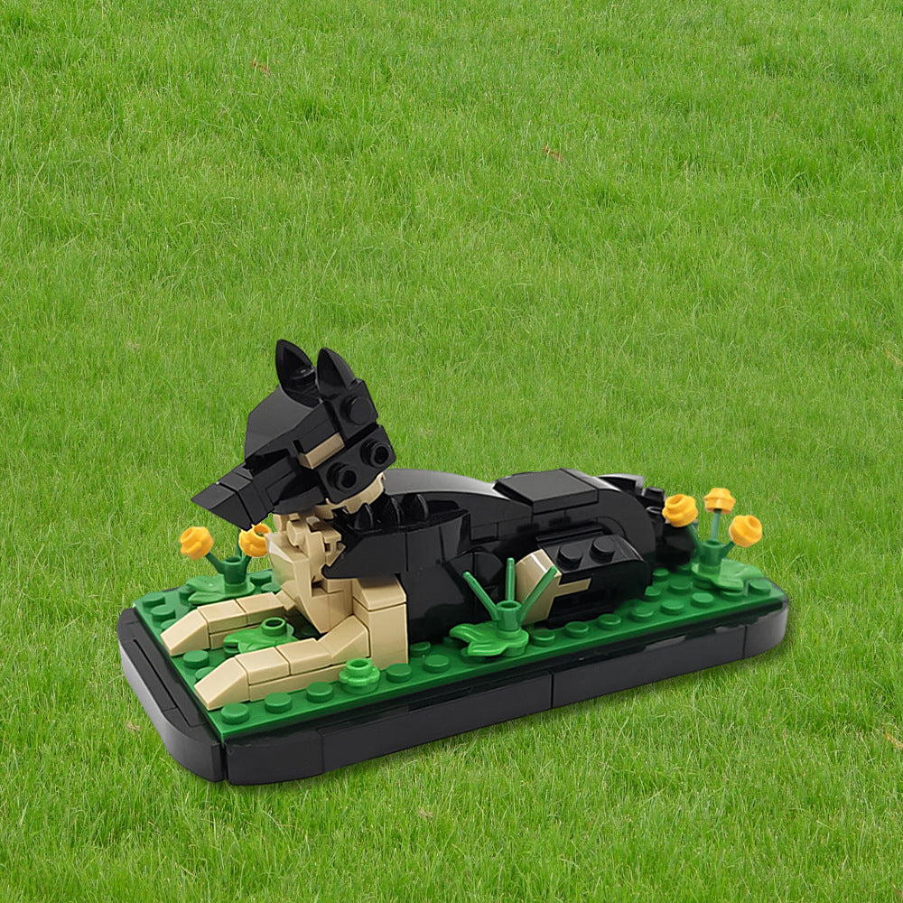 german shepherd building set | lego compatible - 1